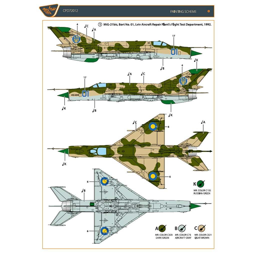 �ڿ����ʡ�CPD72012 1/72 MiG-21 �����饤�ʷ��ǥ�����