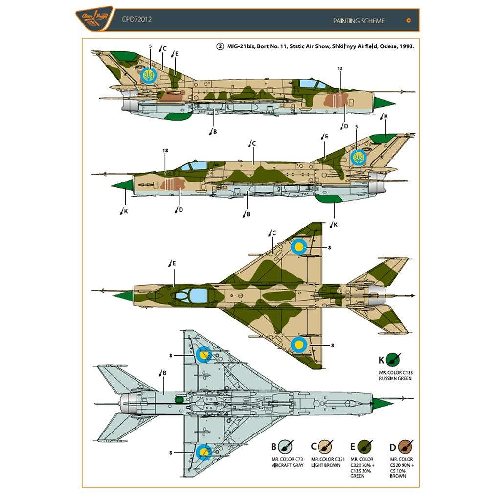 �ڿ����ʡ�CPD72012 1/72 MiG-21 �����饤�ʷ��ǥ�����
