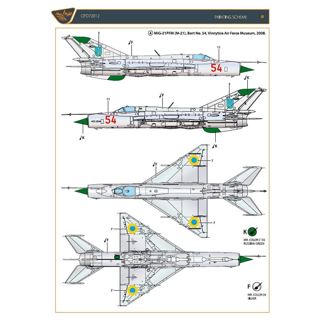 �ڿ����ʡ�CPD72012 1/72 MiG-21 �����饤�ʷ��ǥ�����