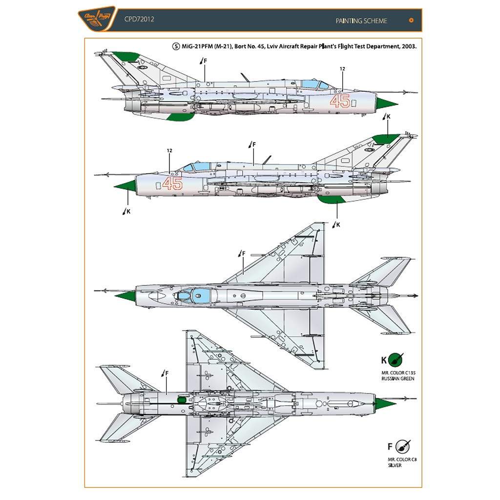 �ڿ����ʡ�CPD72012 1/72 MiG-21 �����饤�ʷ��ǥ�����