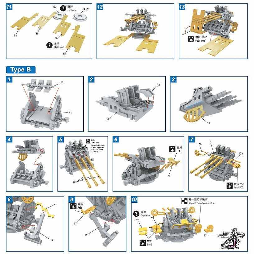 思考囲い　ボーダーレス　日本語３枚セット VTW35045 日本海軍 九六式25mm三連装機銃 【ネコポス規格外