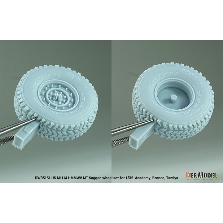 DW35151 1/35 現用 アメリカ M1025/M1114 ハンビー用自重変形MTタイヤ