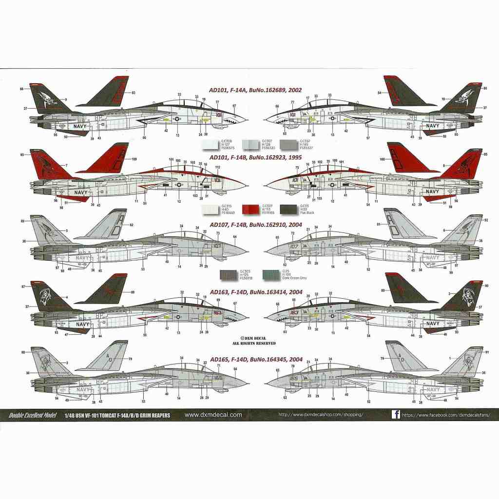 51-4124 F-14A/B/D トムキャット VF-101 グリムリーパーズ | DXM
