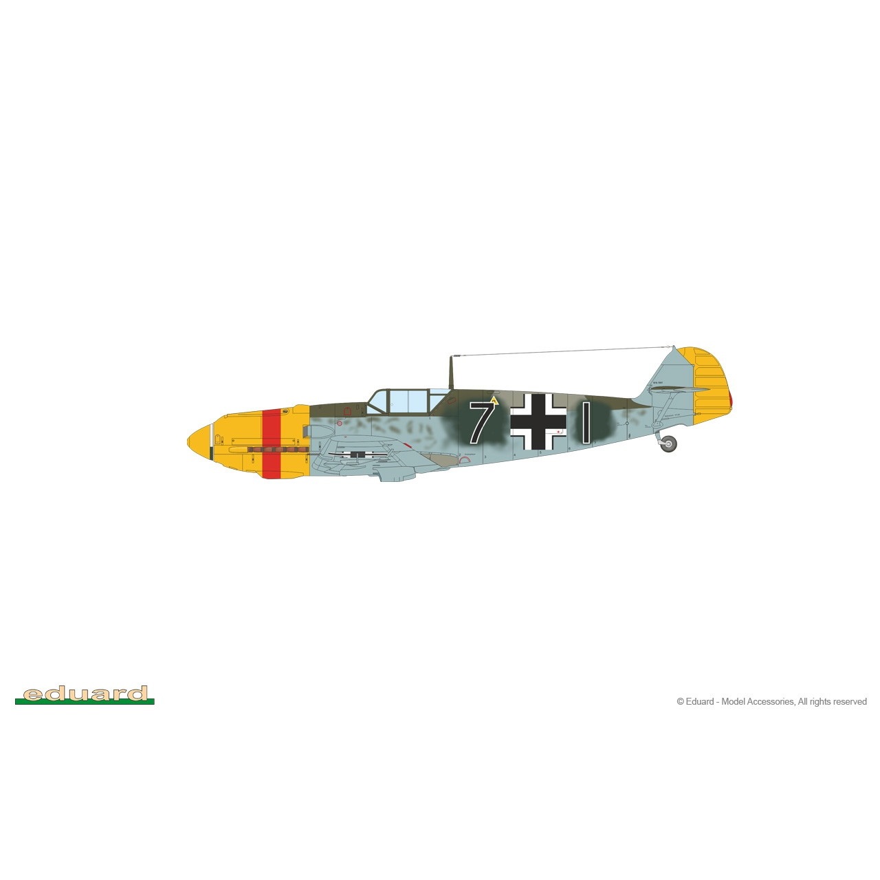 7033 1/72 メッサーシュミット Bf109E-4 プロフィパック