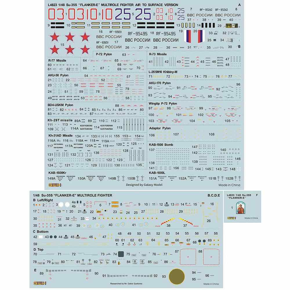 L4823 1/48 Su-35S フランカーE 地上攻撃装備型 | グレートウォール