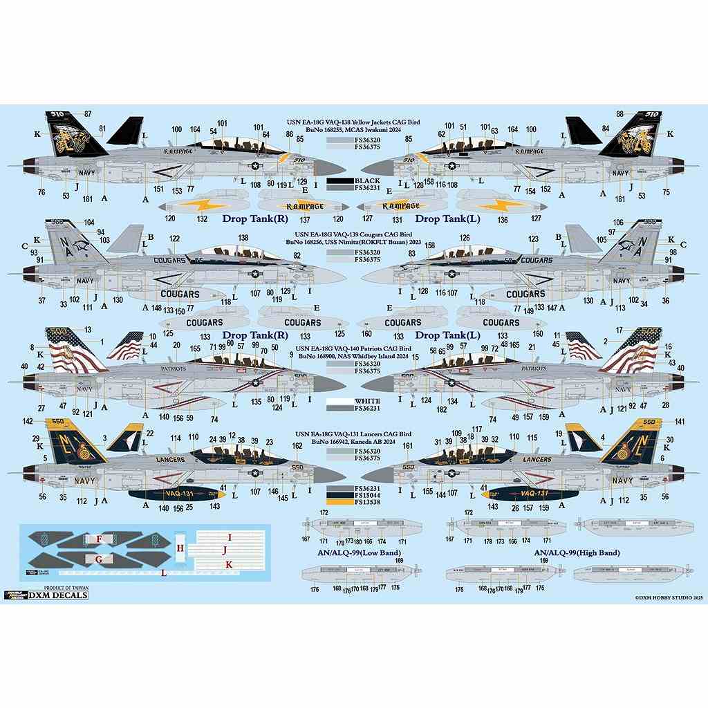 ڿʡ51-4376 1/48 ꥫ F/A-18G 饦顼 VAQ-131 󥵡/VAQ-138 㥱å/VAQ-139 /VAQ-140 ѥȥꥪå