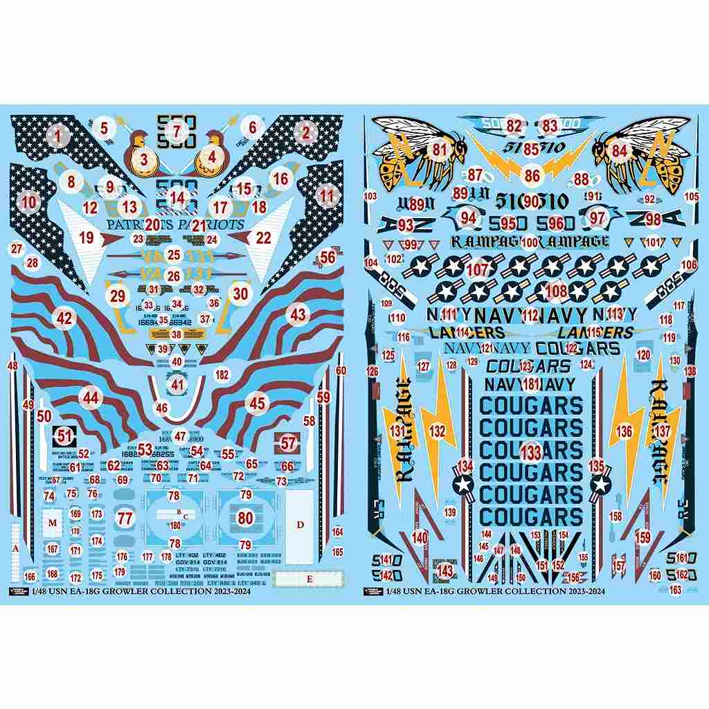 ڿʡ51-4376 1/48 ꥫ F/A-18G 饦顼 VAQ-131 󥵡/VAQ-138 㥱å/VAQ-139 /VAQ-140 ѥȥꥪå