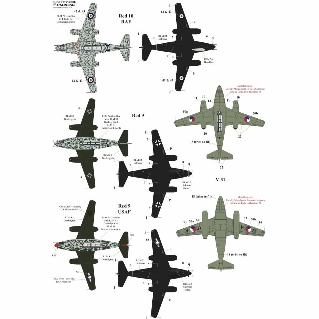 X72304 メッサーシュミット Me262B-1a/B-1U1 & アヴィア CS-92