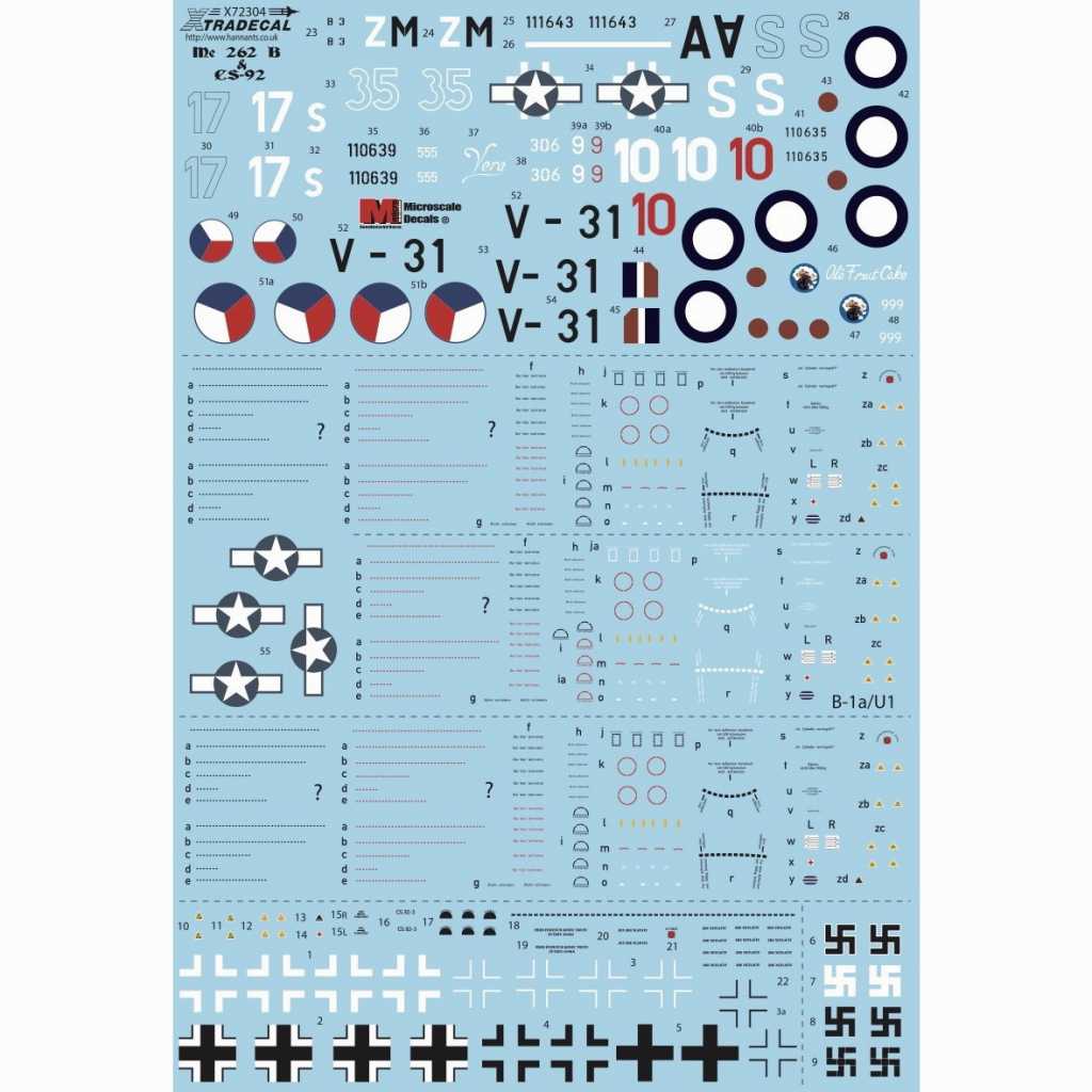 X72304 メッサーシュミット Me262B-1a/B-1U1 & アヴィア CS-92