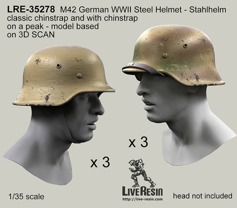 LRE-35278 M42 German WWII Steel Helmet - Stahlhelm 42, classic