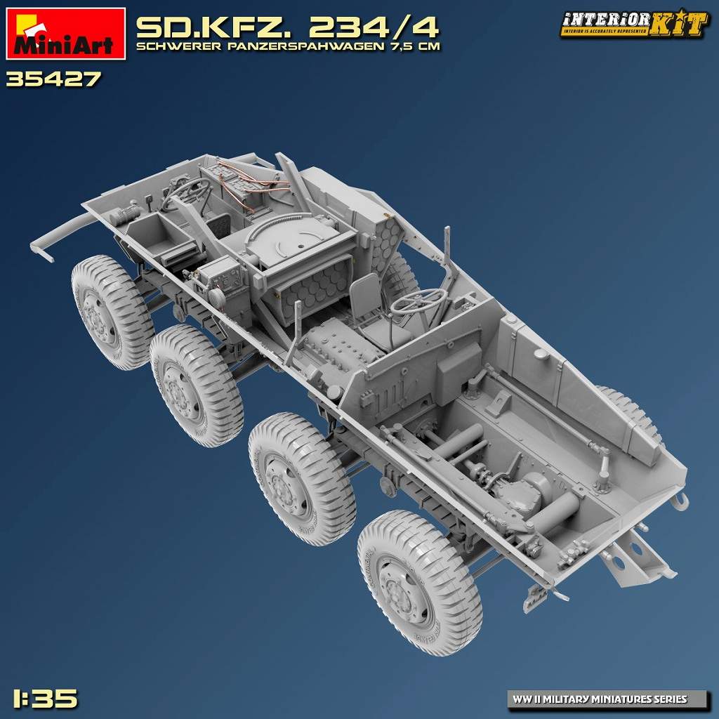 35427 1/35 Sd.Kfz.234/4 7.5cm重装甲車 インテリアキット | ミニ