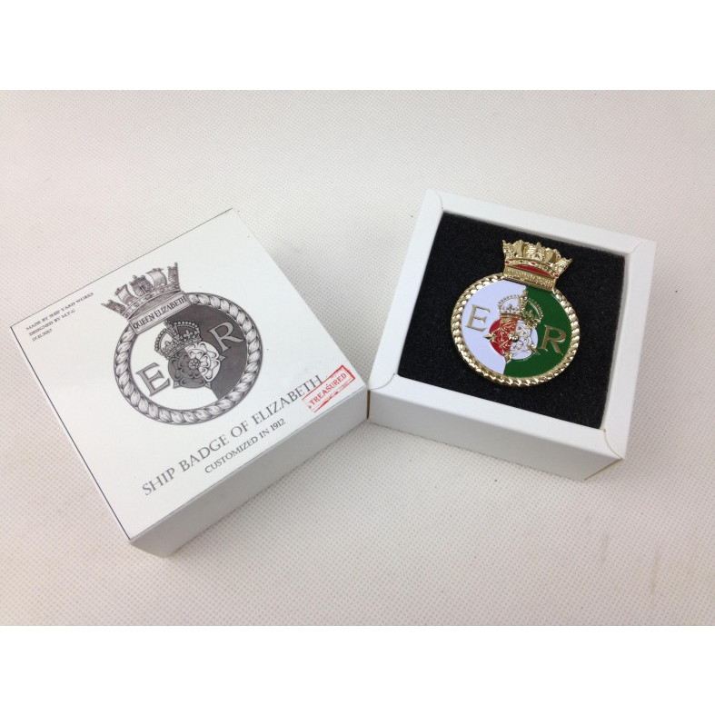 HY005 英国海軍 戦艦 クイーン・エリザベス 紋章 (縦約55mm) | シップ