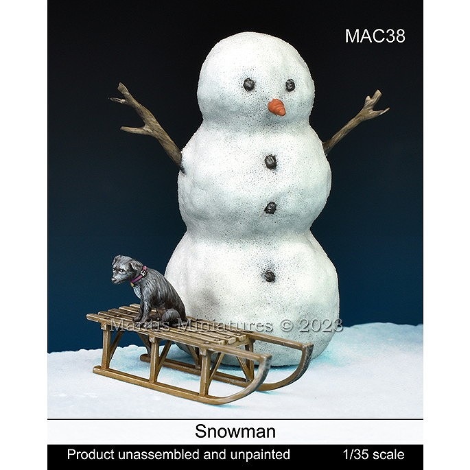 MAC38 1/35 雪だるま/子犬/ソリセット | マンティスミニチュアズ
