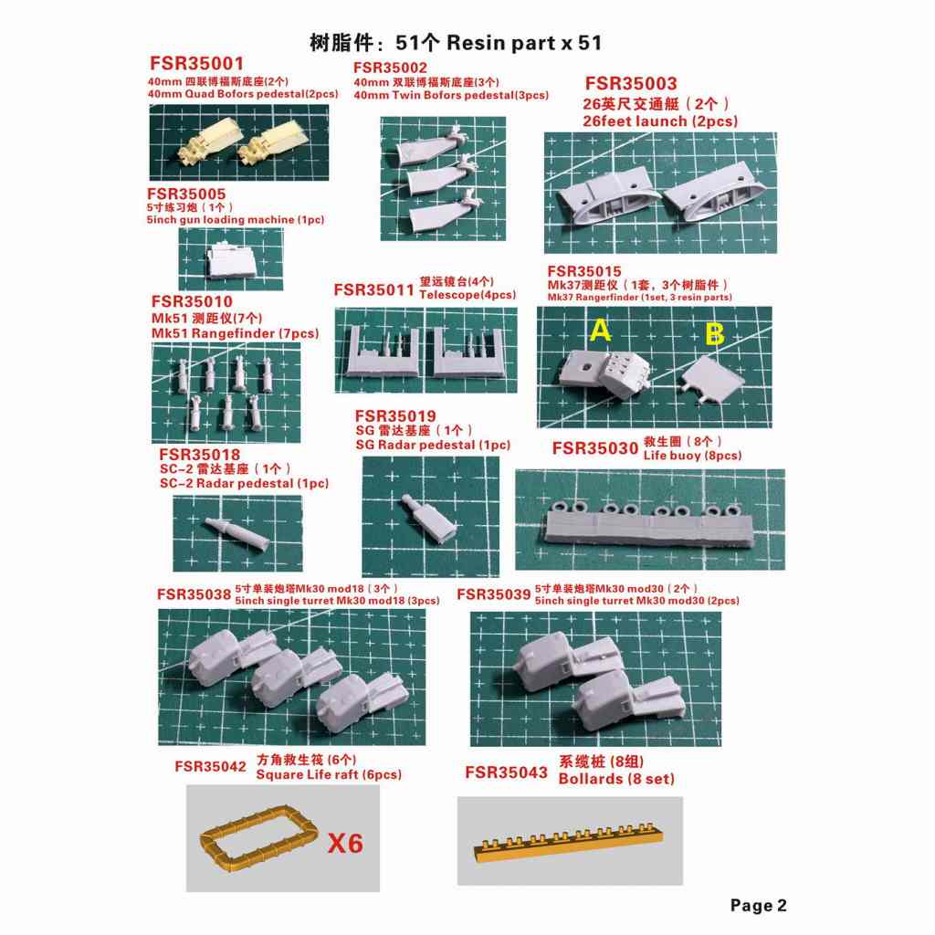 FS350080 WWII 米海軍 フレッチャー級駆逐艦(後期型艦橋&対空強化型  