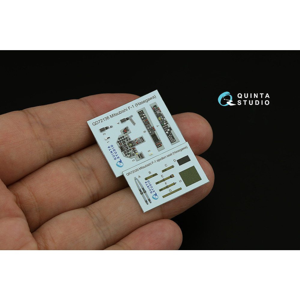 QD72136 1/72 航空自衛隊 三菱 F-1 内装カラー3Dデカール (ハセガワ用