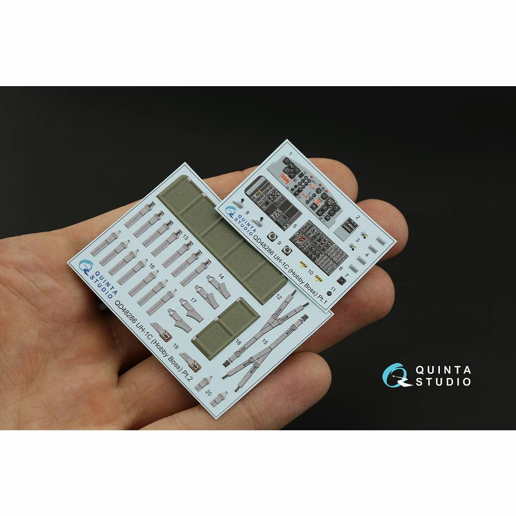 QD48286 1/48 ベル UH-1C ヒューイ 内装カラー3Dデカール(ホビーボス用