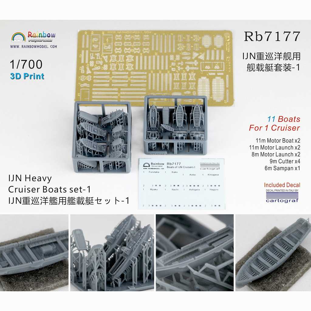 Rb7177 日本海軍 重巡洋艦用 艦載艇セット1【ネコポス規格外