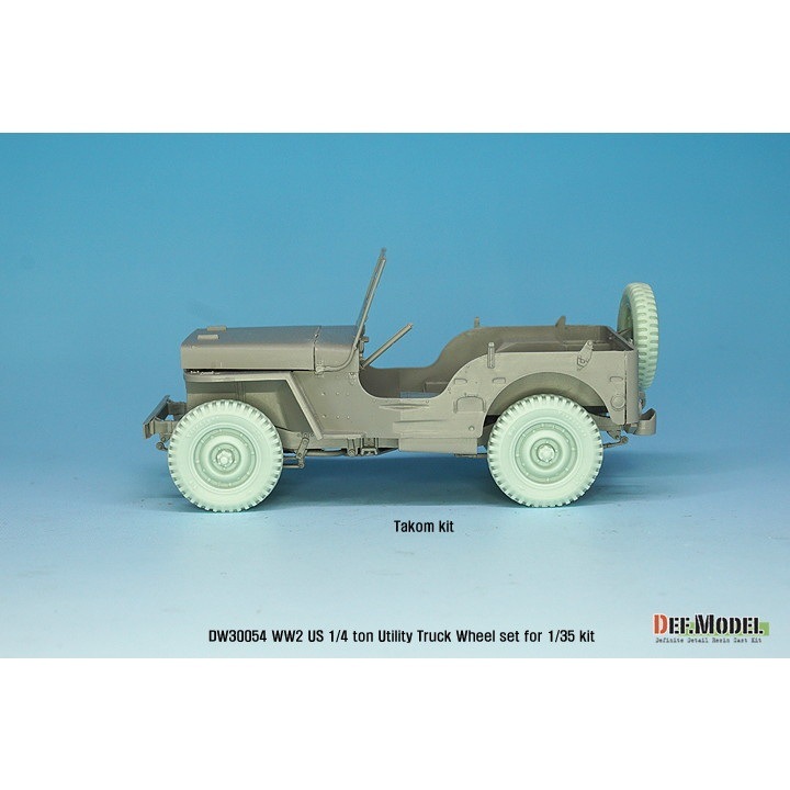 再入荷】DW30054 WWII アメリカ ウィリス ジープ 自重変形タイヤセット