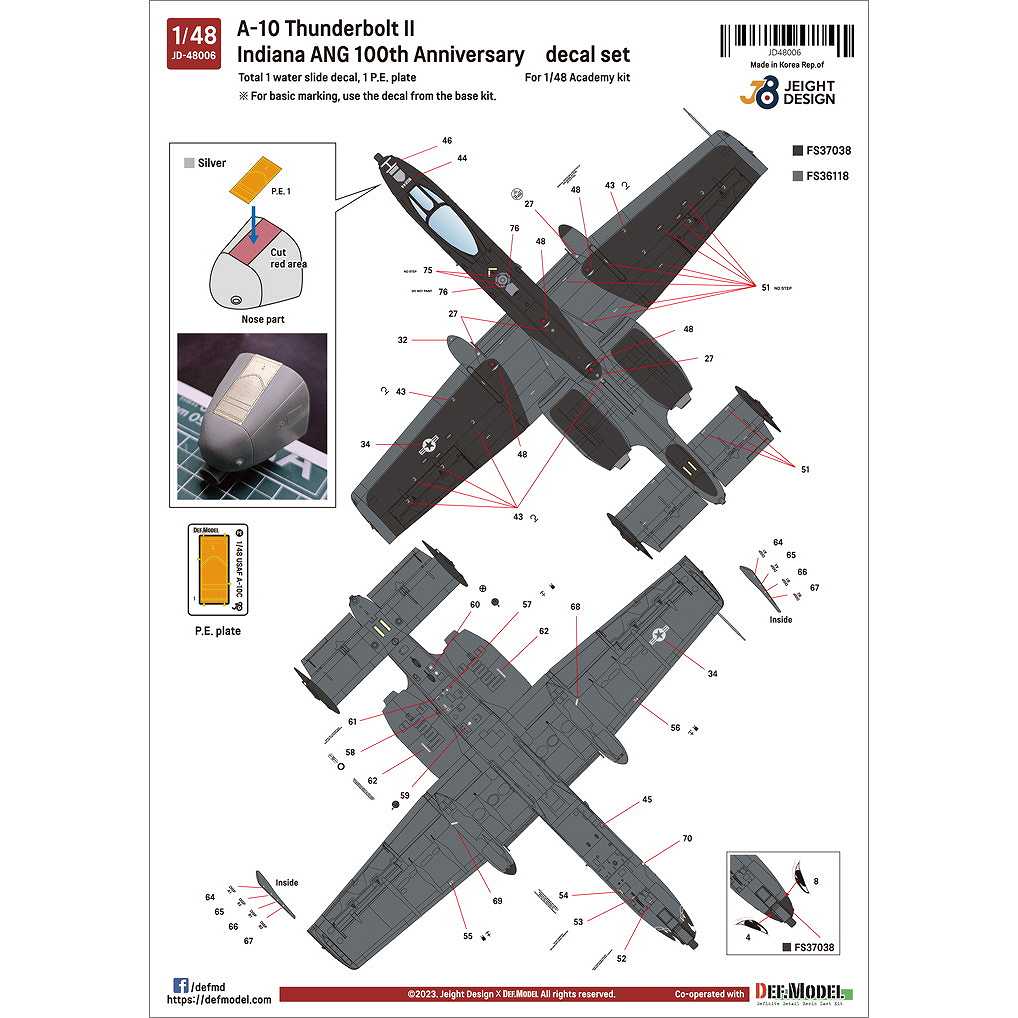 JEIGHT DESIGN JD-48006 1/48 ꥫ A-10 ܥII ǥANG 100ǯǰ