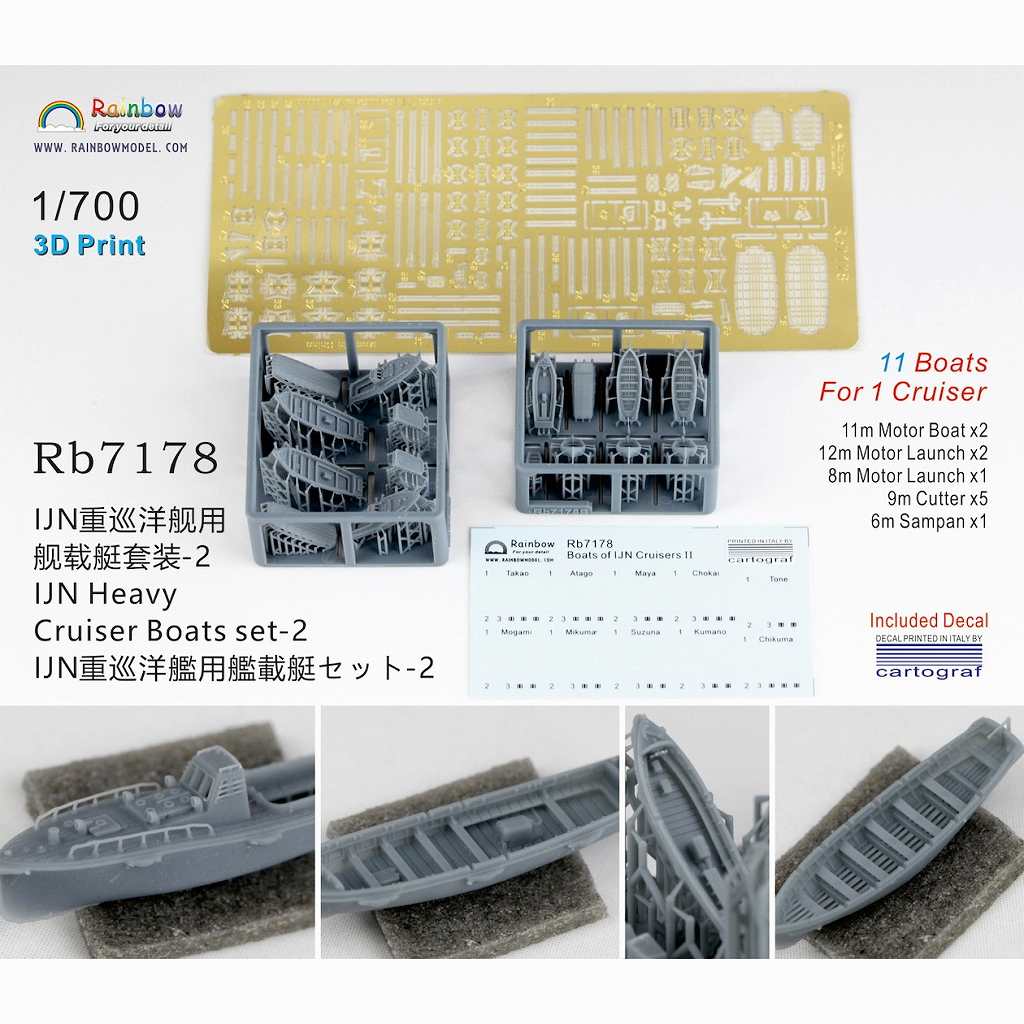 Rb7178 日本海軍 重巡洋艦用 艦載艇セット2【ネコポス規格外