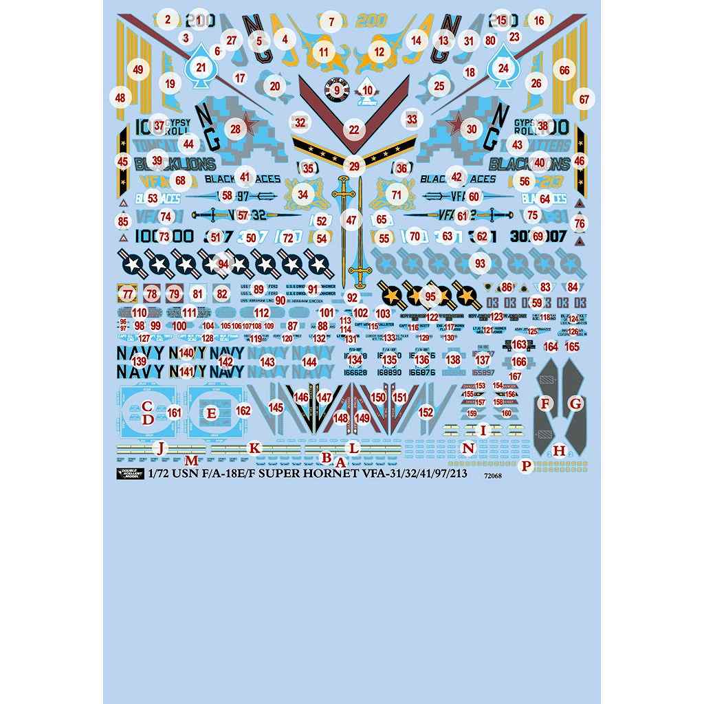 �ڿ����ʡ�61-7169 1/72 ����ꥫ���� �ܡ����� F/A-18E/F �����ѡ��ۡ��ͥå� VFA-31/32/41/97/213