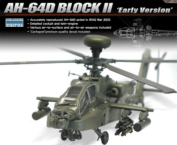 12514 AH-64D アパッチ ロングボウ ブロックII 初期型 | アカデミー