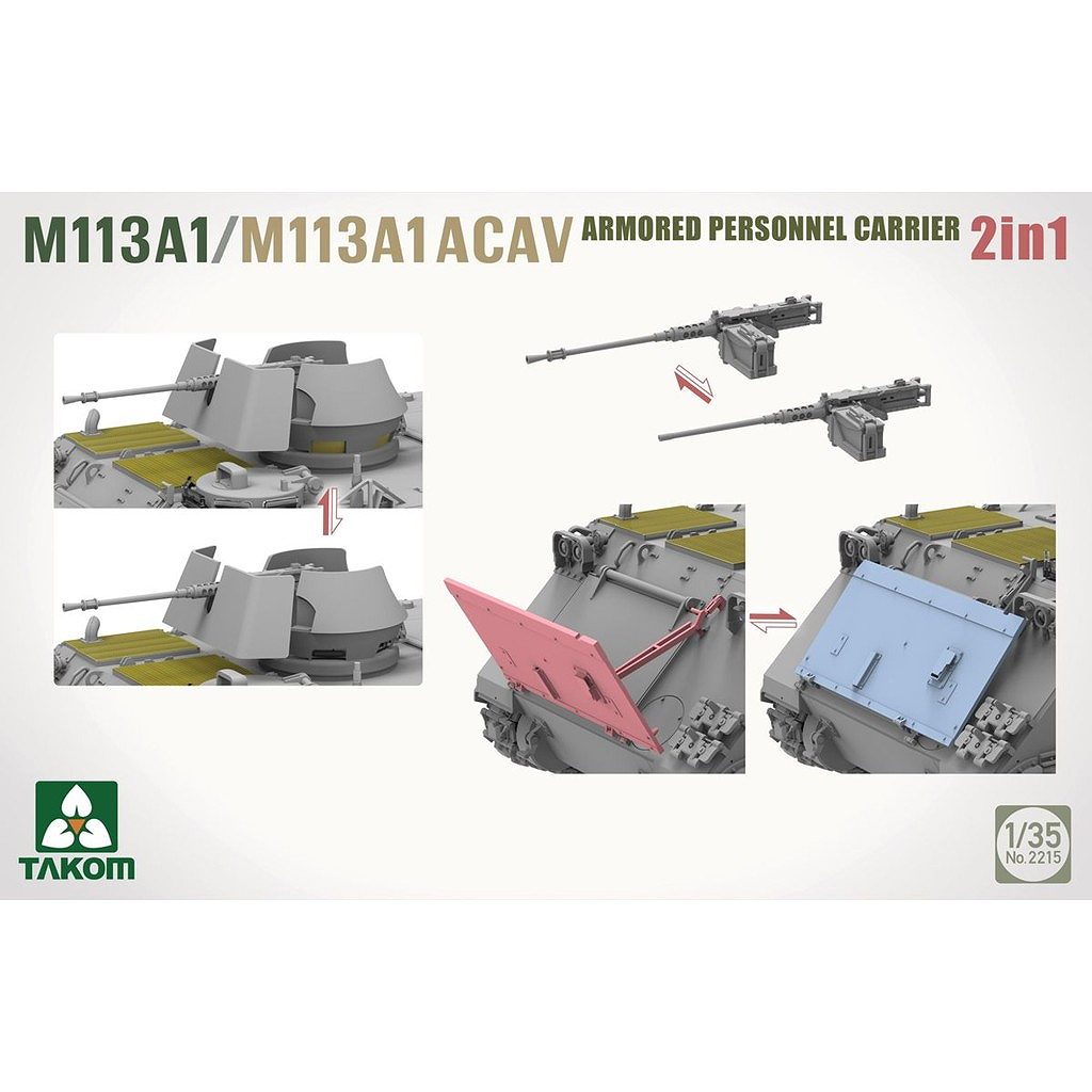 ��ͽ��������2215 1/35 M113A1/M113A1 ACAV ����ʼ��͢����/���õ�ʼ��Ʈ�� 2in1