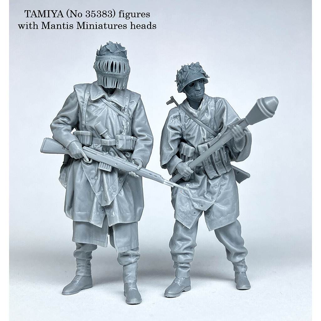 MAC60 1/35 WWII ドイツ 偽装マスク付ヘッドセット(6種類2サイズ 12個