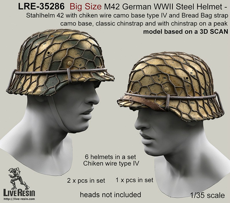 LRE-35286 Big Size M42 German WWII Steel Helmet - Stahlhelm 42