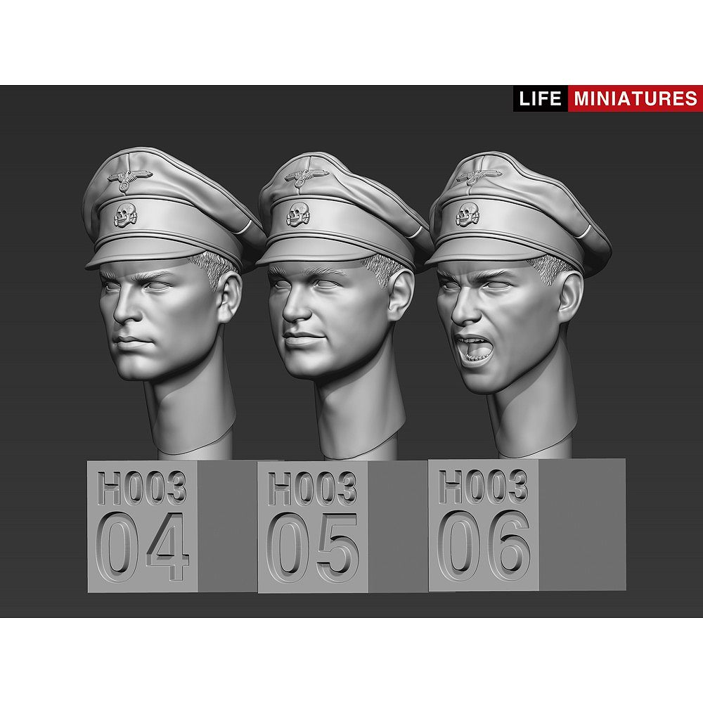 LM-35H003 1/35 WWII ドイツ軍 スペアヘッドセットNo.3 武装親衛隊指揮