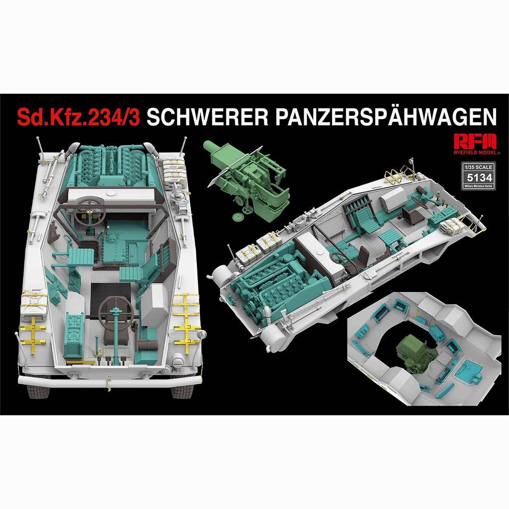 5134 1/35 Sd.Kfz.234/3 ����ĥ���7.5cmˤ��� 8�ؽ������廡��