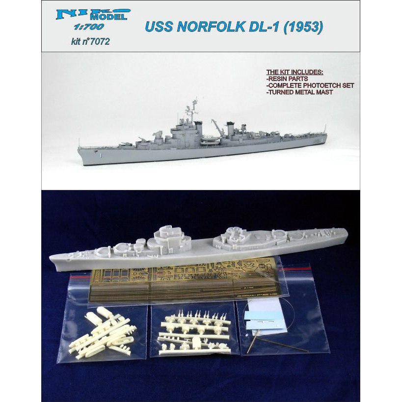 7072 嚮導駆逐艦 DL-1 ノーフォーク Norfolk 1953 | ニコモデル NIKO