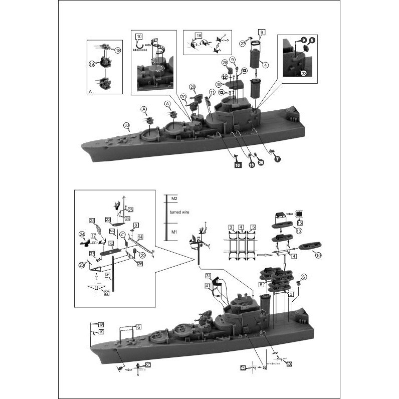 7072 嚮導駆逐艦 DL-1 ノーフォーク Norfolk 1953 | ニコモデル NIKO