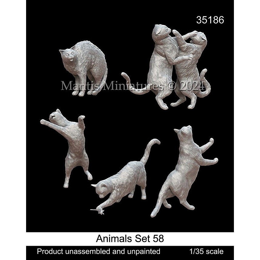 猫のミニチュアフィギュアセット AAGWW 喝采猫 子猫玩具セット PVC ミニチュア フィギュア 働物