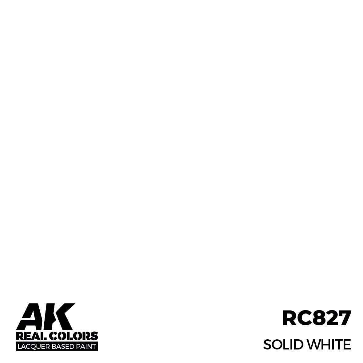 リアルカラー RC827 ソリッドホワイト (ラッカー塗料) | AK