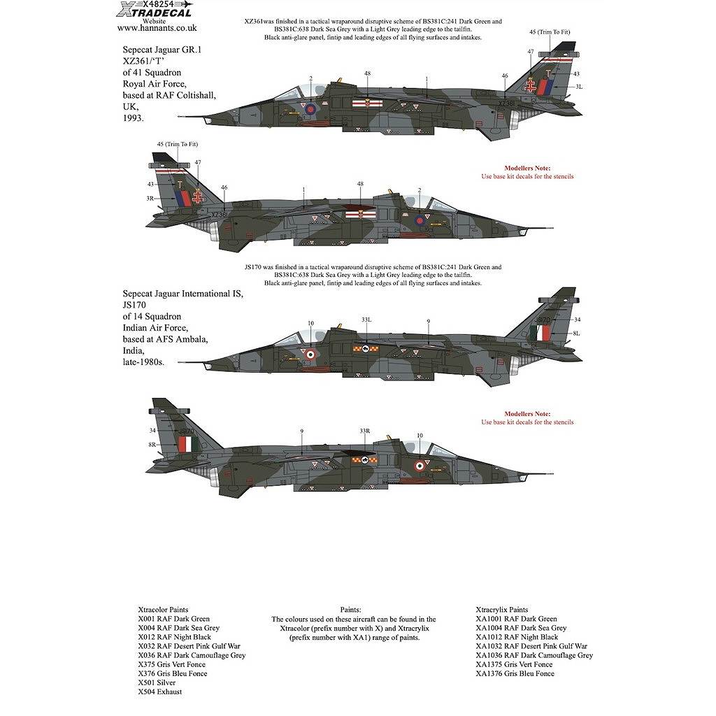 X48254 セペキャット ジャギュア GR.1/GR.1A Pt.1 | エクストラ