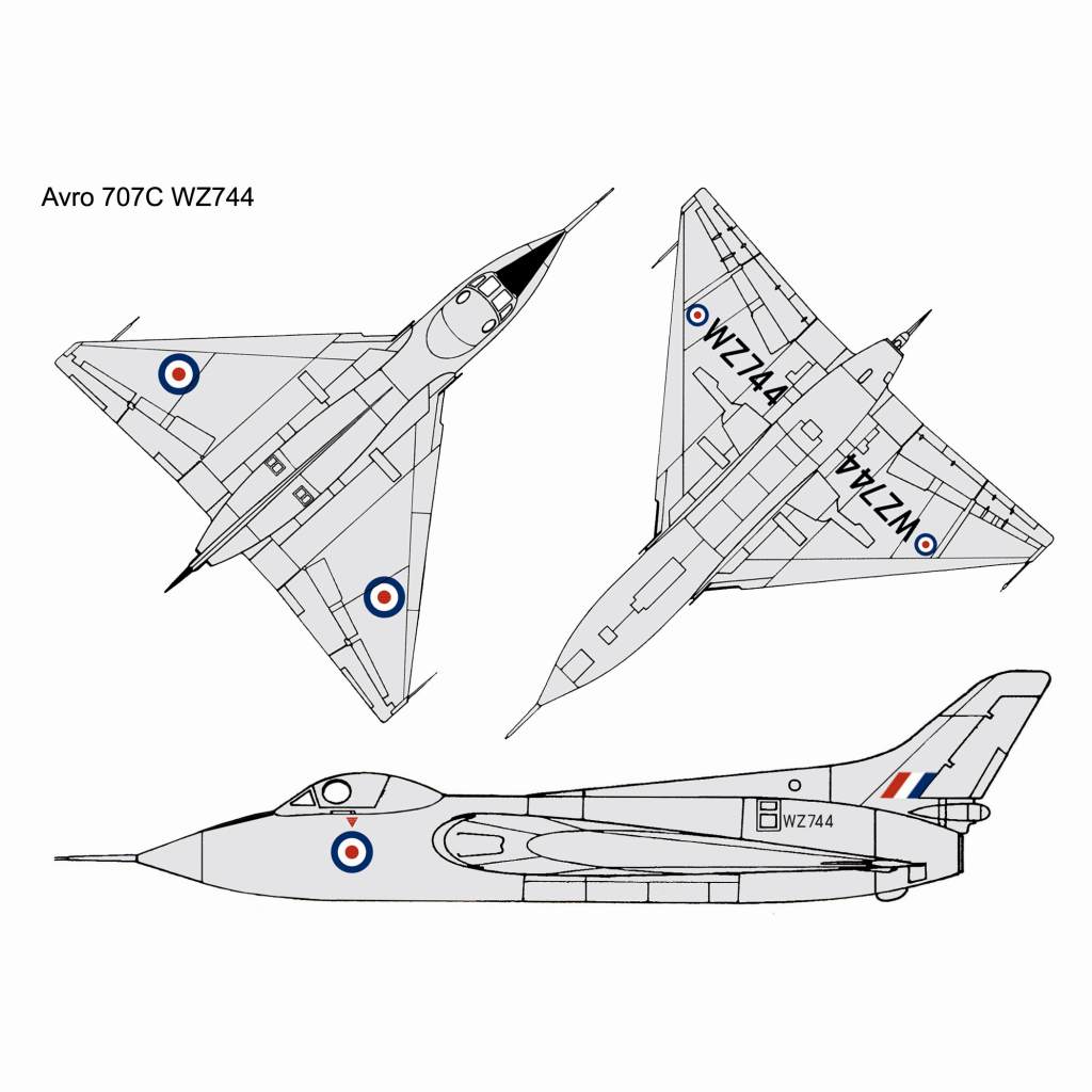 144003 アブロ 707C デルタ翼実験機 複座型 | 144th.co.uk | 飛行機,大