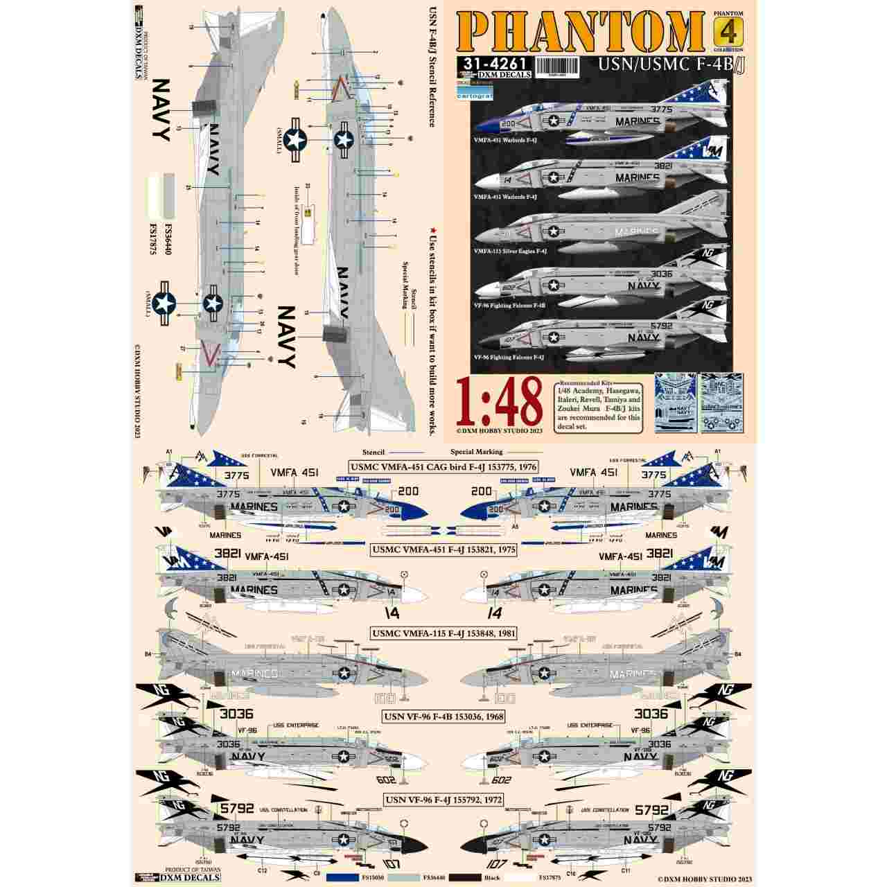 31-4261 1/48 ����ꥫ����/��ʼ�� F-4B/J �ե���ȥ�II VF-96/VMFA-115/VMFA-451