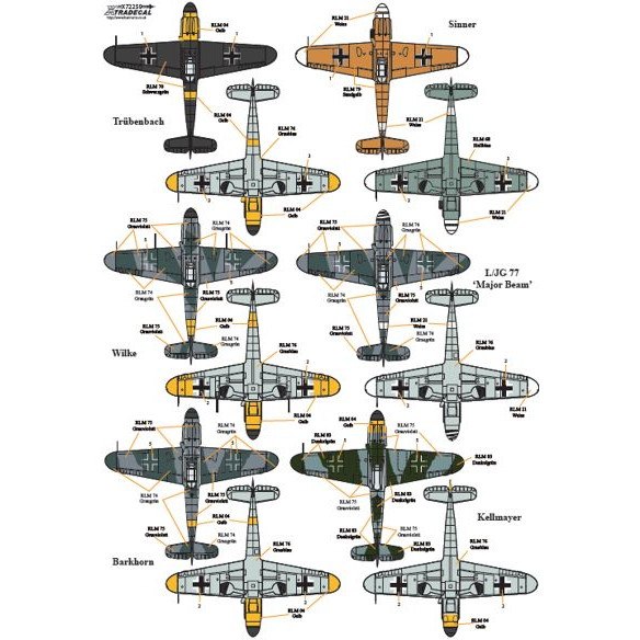 専用出品 X72259 メッサーシュミット Bf109 Stab Pt.1 | エクストラデカール