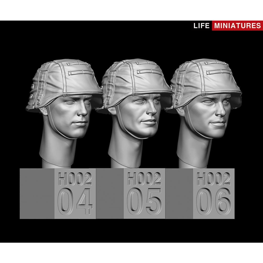 LM-35H002 1/35 WWII ドイツ軍スペアヘッドセットNo.2(シュターヘルム