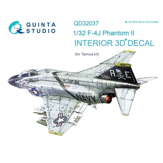 タミヤ　1/32　F4EJ　ファントムⅡ　カルトグラフデカール QD32037 1/32 F-4J ファントムII 内装3Dデカール (タミヤ用) | ク