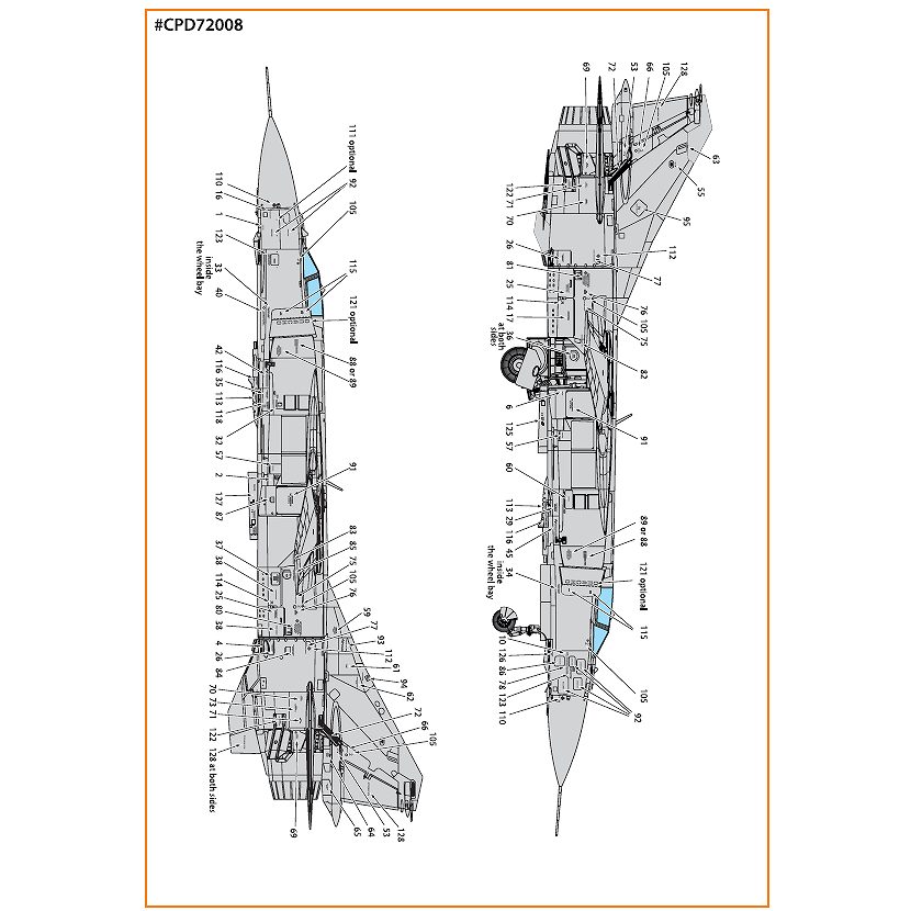 CPD72008 1/72 �ߥ� MiG-23ML/MLA/MLD/P/MLAE �ե��å��� �ǡ��������ƥ󥷥�ǥ����� (��������) (����)