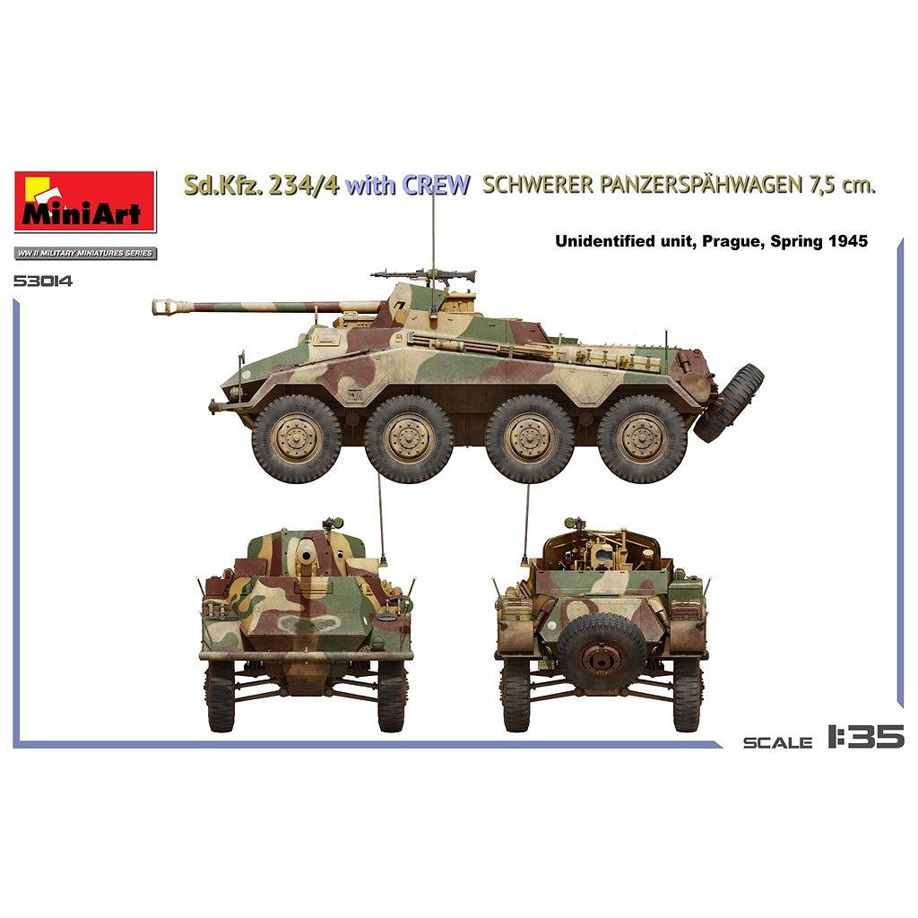 53014 1/35 Sd.Kfz. 234/4 重装甲偵察車 7.5cm砲搭載 w/クルー | ミニ