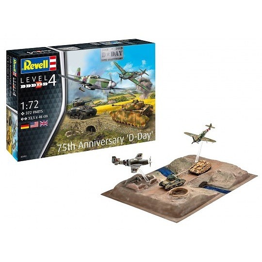 D-DAY 75th　プラモデル　Revell 4 1/72 ドイツレベル 03352 D-DAY 75th アニバーサリーセット | ドイツレベル Revell
