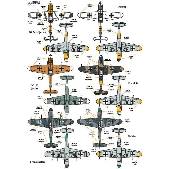 X72264 メッサーシュミット Bf109 Stab Pt.2 | エクストラデカール