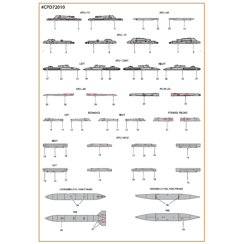CPD72010 1/72 �ߥ� MiG-23ML/MLA �ե��å��� �ǡ��������ƥ󥷥�ǥ����� (�������졢���졼������) (����)