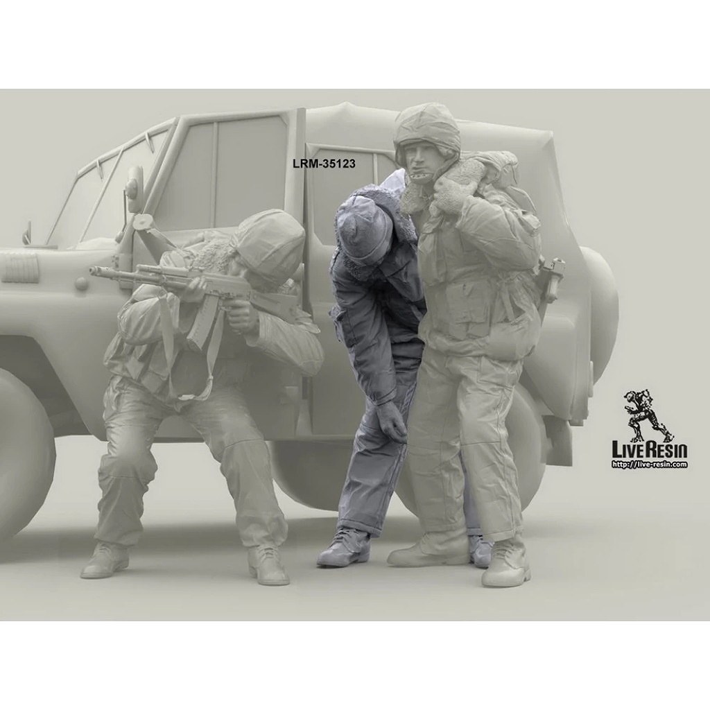 LRM-35123 Russian internal troops, under fire, evacuation of wounded - 2