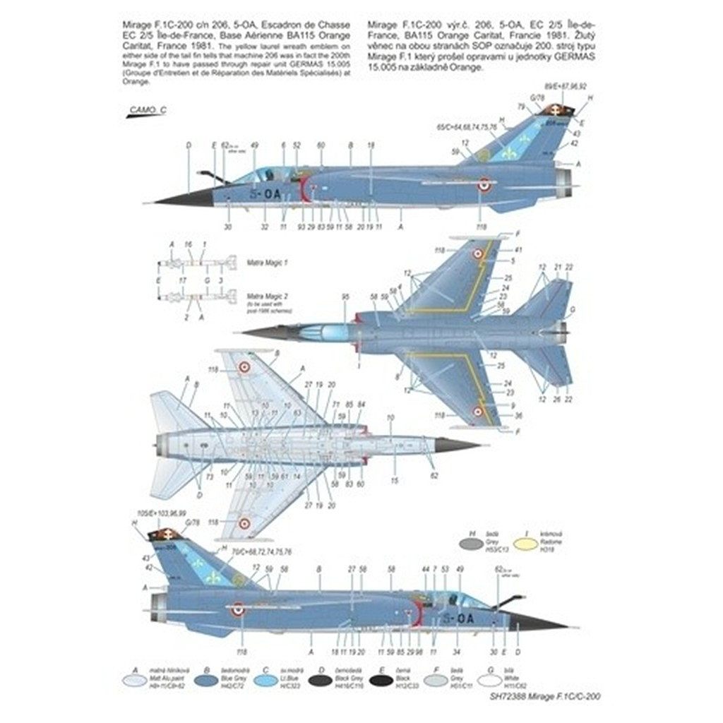 SH72388 1/72 ミラージュ F.1C/C-200 ｢フランス空軍｣ | スペシャル