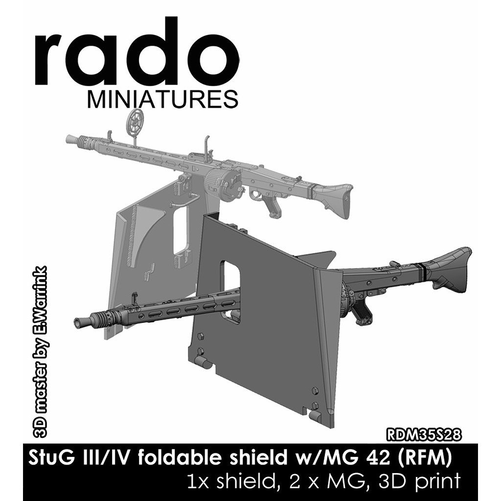 RDM35S28 1/35 WWII ドイツ III/IV号突撃砲用 MG42機関銃用起倒式