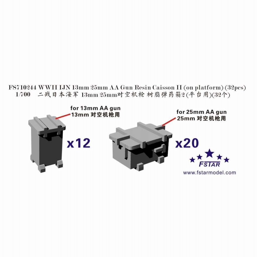 FS710244 日本海軍 13mm/25mm機銃用弾薬箱II(平台用) | ファイブスター